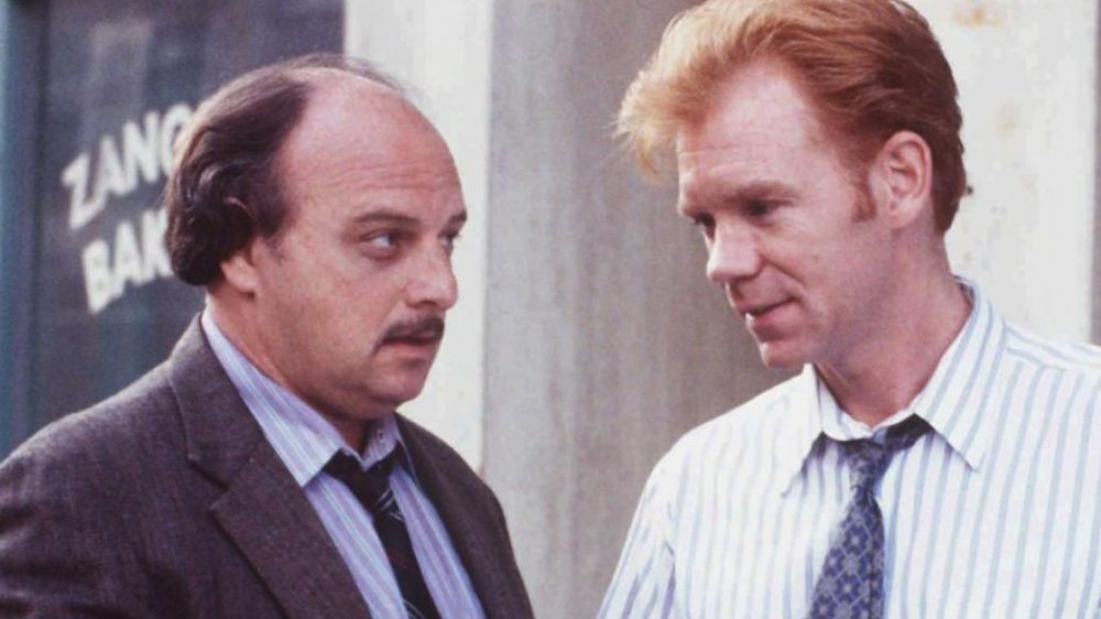 Dennis Franz and David Caruso in NYPD Blue