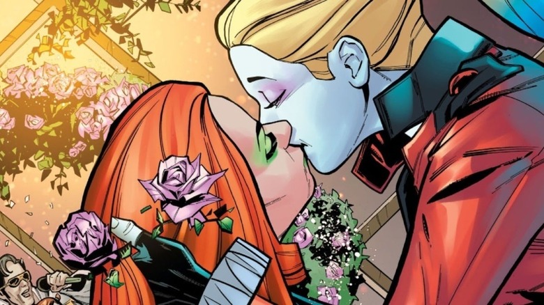 Poison Ivy and Harley Quinn kiss