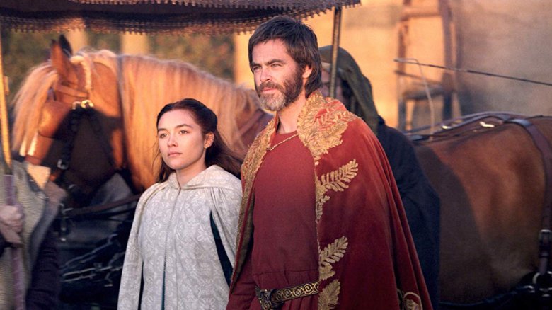 Florence Pugh and Chris Pine in Outlaw King