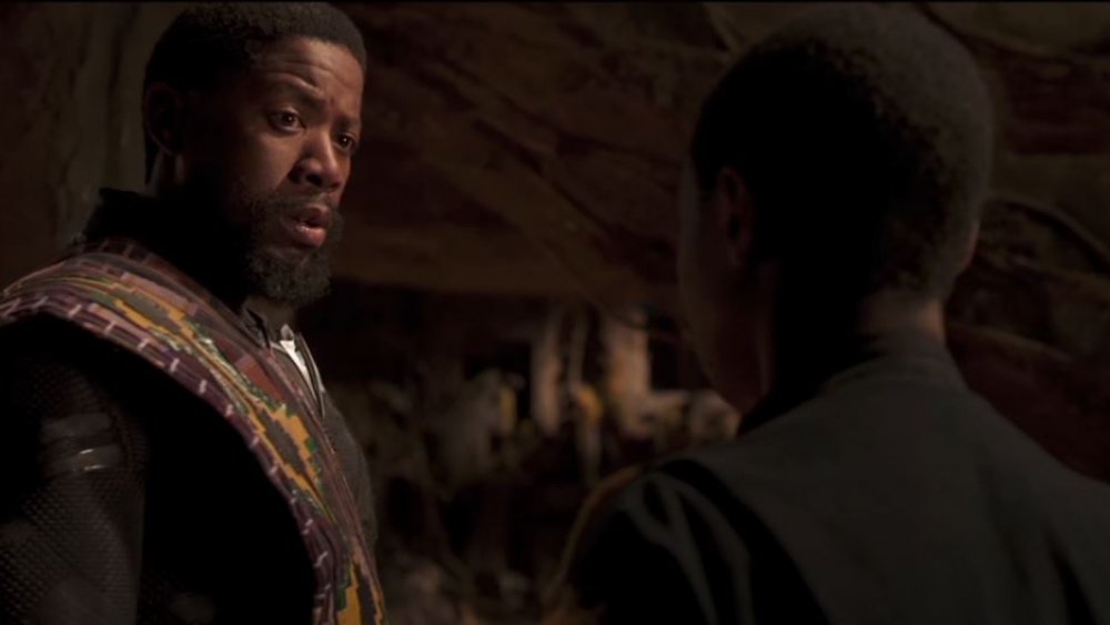 Atandwa Kani as a young T'Chaka in Black Panther