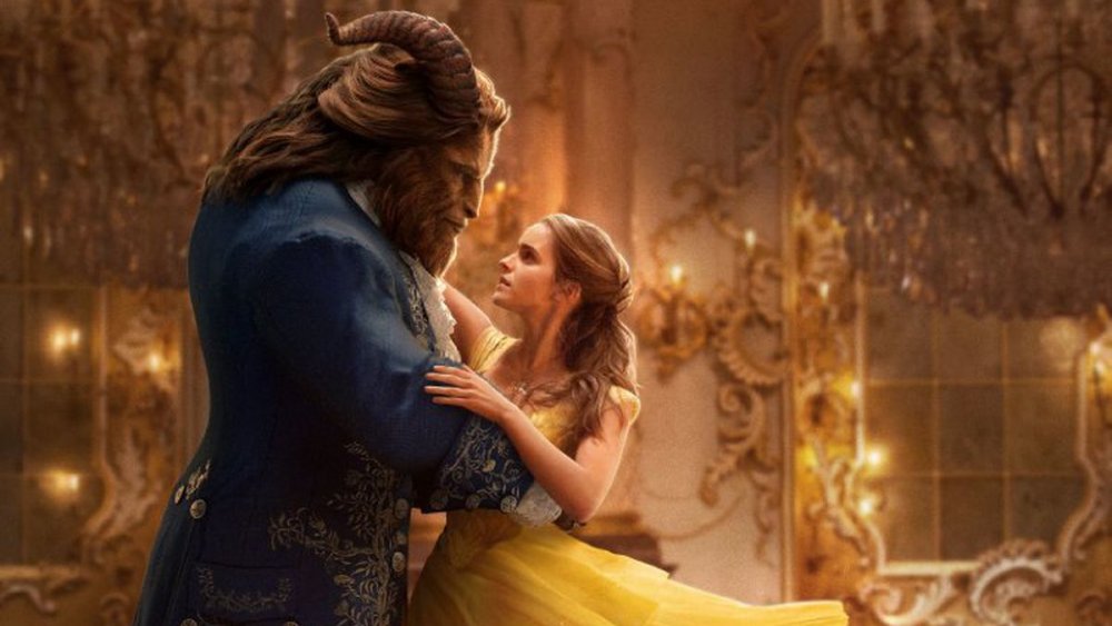 Dan Stevens as Beast and Emma Watson as Belle in Beauty and the Beast