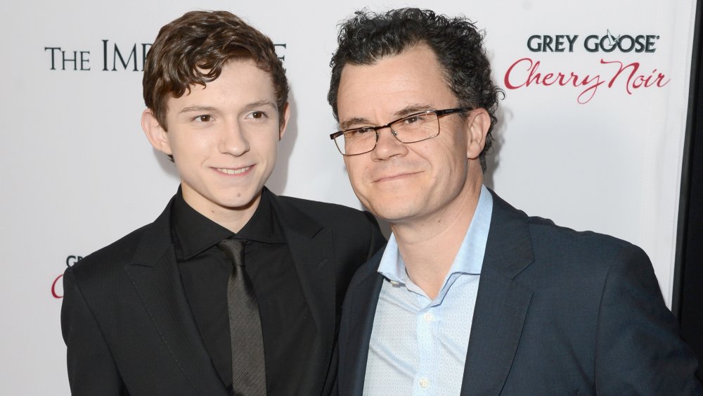 Tom Holland with his father, Dominic