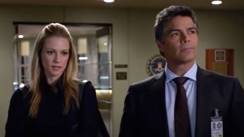 Esai Morales and A.J. Cook speaking