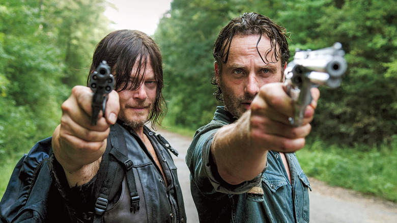 Daryl and Rick taking aim