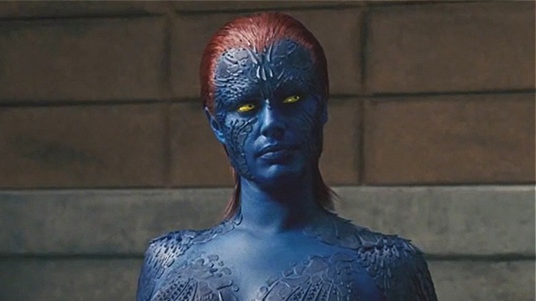 Mystique taunting her interrogators 