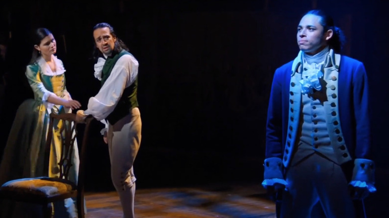 Anthony Ramos, Lin-Manuel Miranda, Phillipa Soo in Hamilton