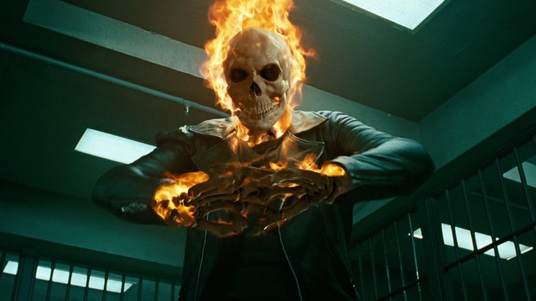 Ghost Rider prepares to dispatch evildoers