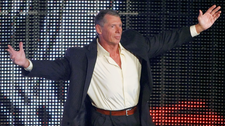 Vince McMahon entering an arena