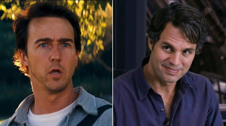 Norton (left) and Ruffalo (right)