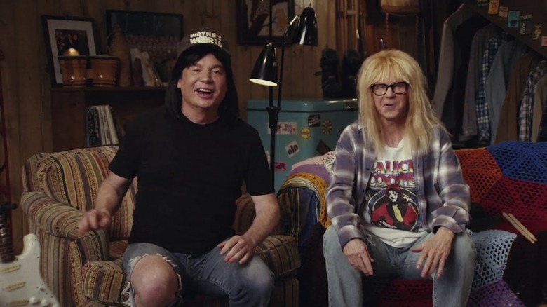 Wayne and Garth on couch