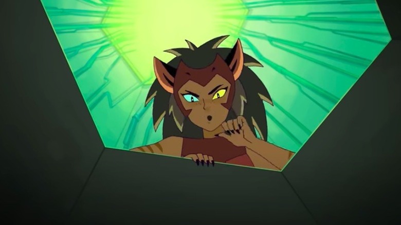 Catra pointing at herself