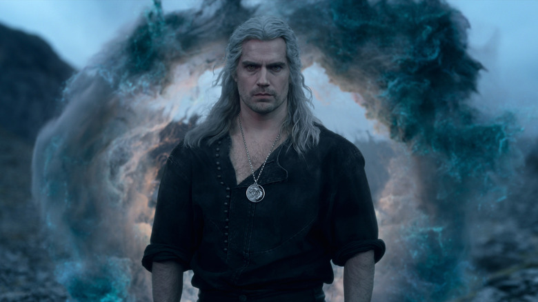 Geralt emerges from the portal