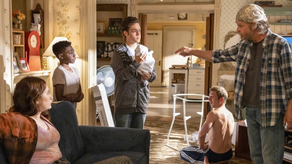 The Gallagher family takes care of Lip's baby on Shameless