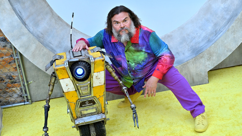 Jack Black posing with Claptrap