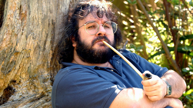 Peter Jackson smoking pipe