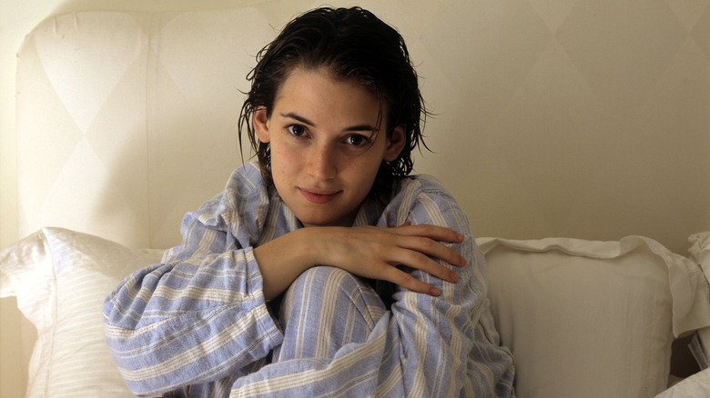 Winona Ryder with wet hair