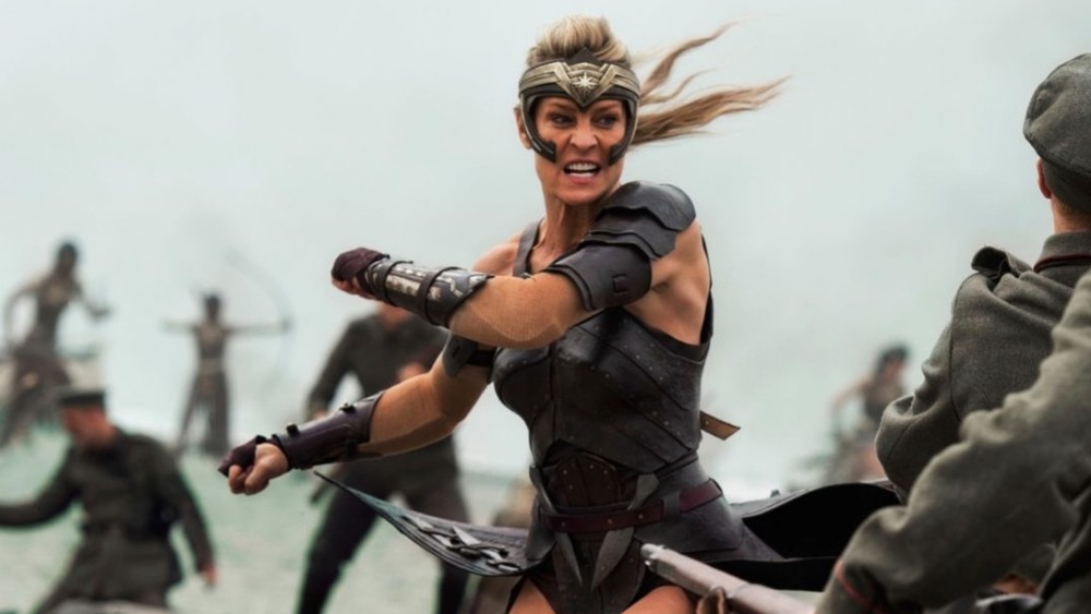 Antiope fighting German invaders on Themyscira