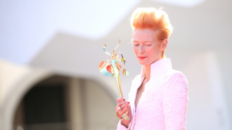 Tilda Swinton with award