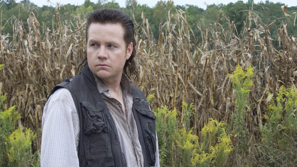 Eugene and a dead cornfield