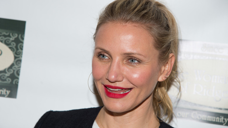 Cameron Diaz mouth open