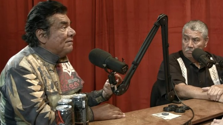 George Lopez talks to a guest