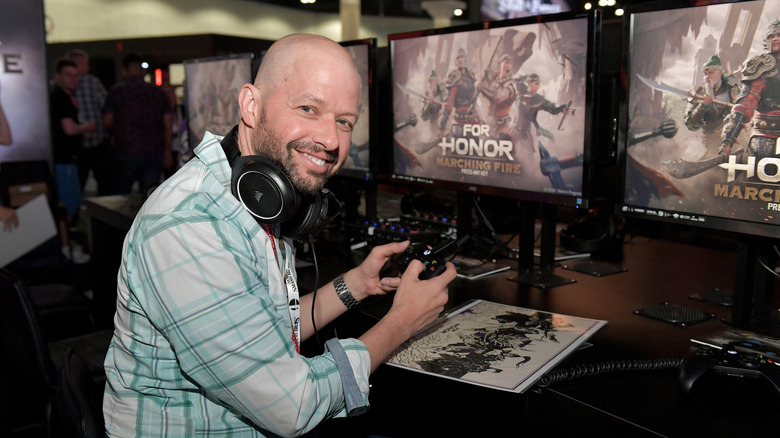 Jon Cryer playing video game "For Honor"