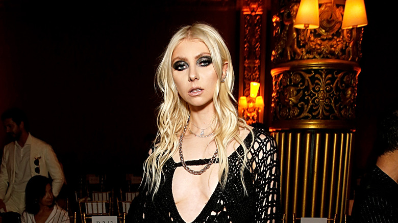 Taylor Momsen poses at a fashion show