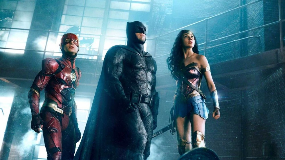 The Flash, Batman, and Wonder Woman in Justice League