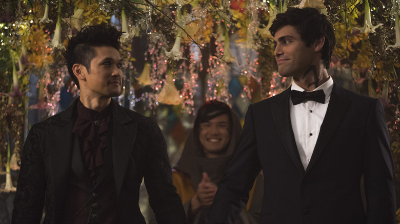 Magnus and Alec at wedding