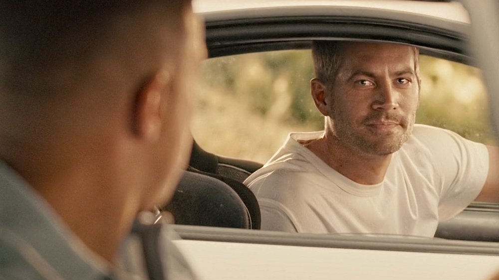 the digitally-recreated version of Paul Walker as Brian O'Conner at the end of Furious 7