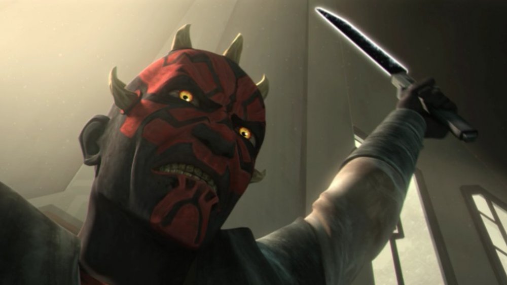 Darth Maul wielding the Darksaber