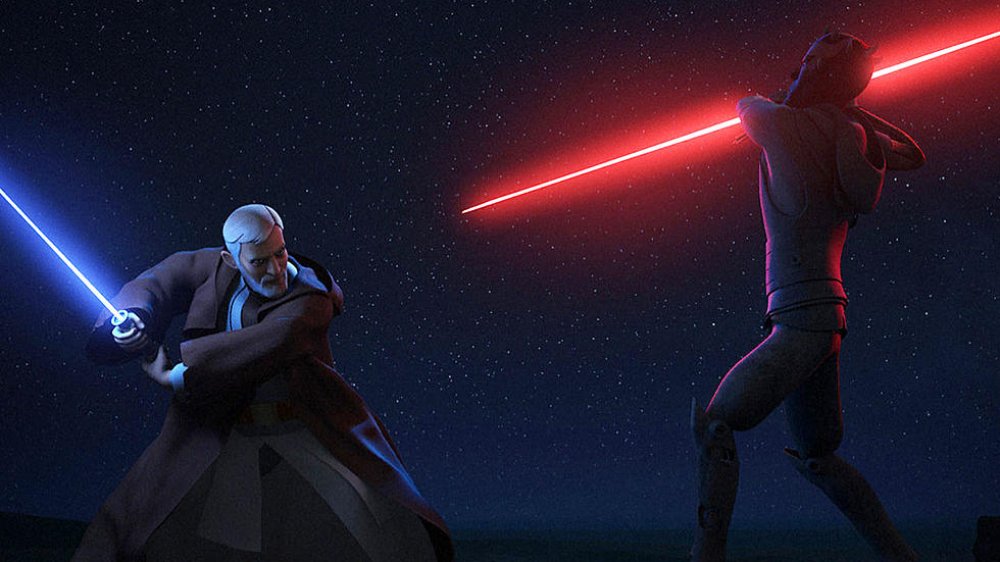 Obi-Wan Kenobi and Darth Maul in Star Wars Rebels