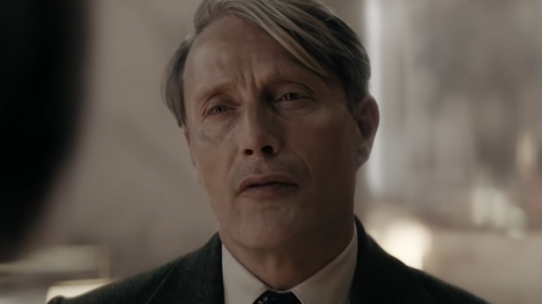 Mads Mikkelson acting as Gellert Grindelwald in Fantastic Beasts: The Secrets of Dumbledore