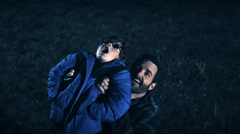 Will Forte and Thomas Cummins looking at sky