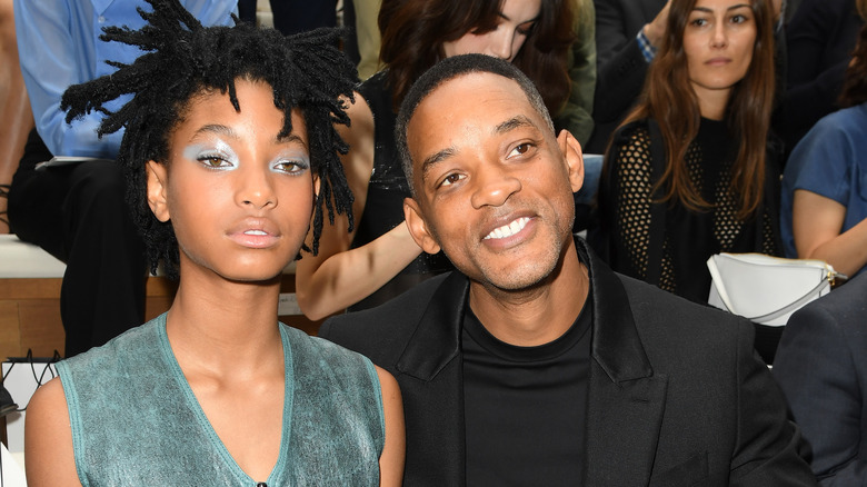 Will and Willow Smith pose for a photo