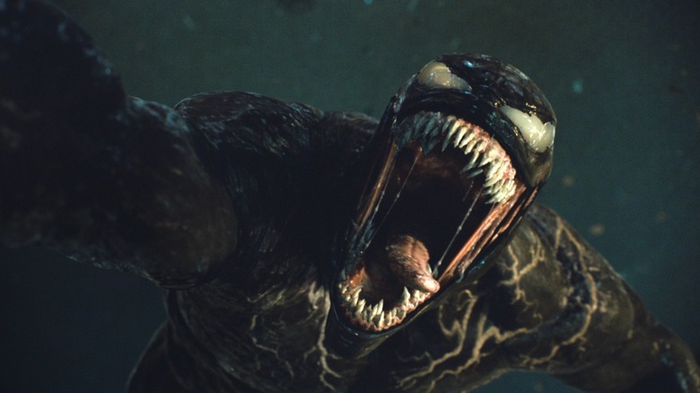 Venom preparing to take a bite