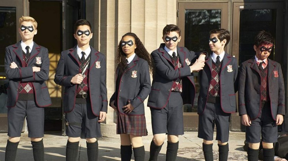 The cast of superhero series Umbrella Academy