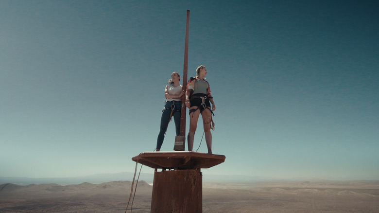 Hunter and Becky on tower