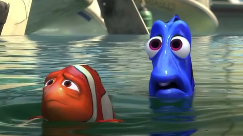 Findng Dory Marlin and Dory nervous 