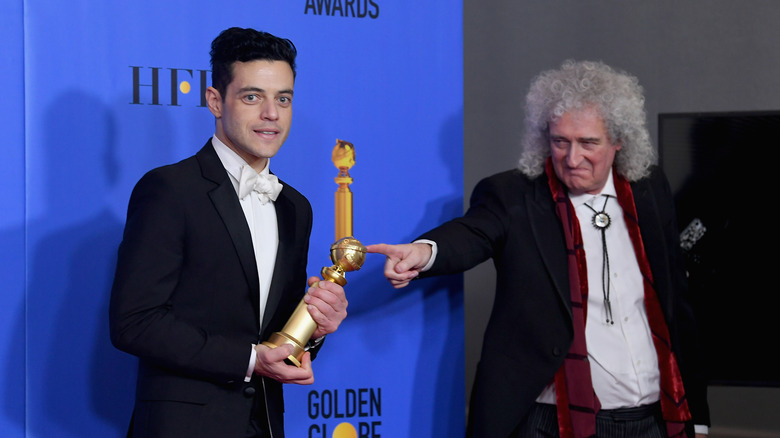 Rami Malek and Brian May at the Golden Globe Awards