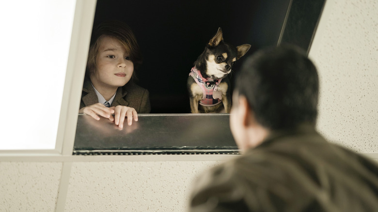 Theo Davis and Betty in cubby