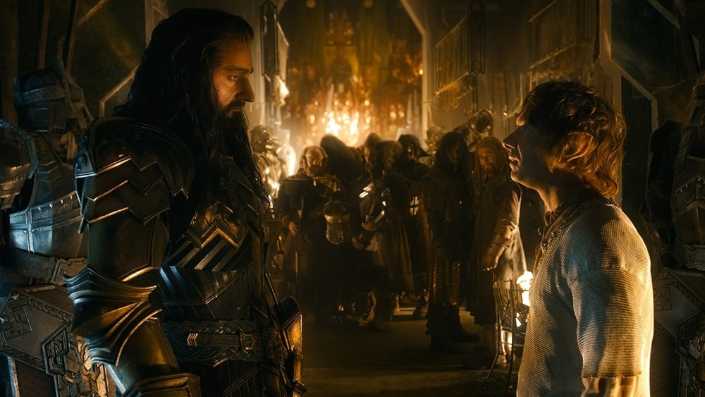 Thorin and Bilbo in the armory