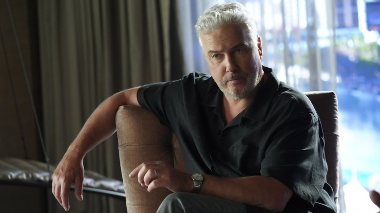 William Petersen as Gil Grissom talking