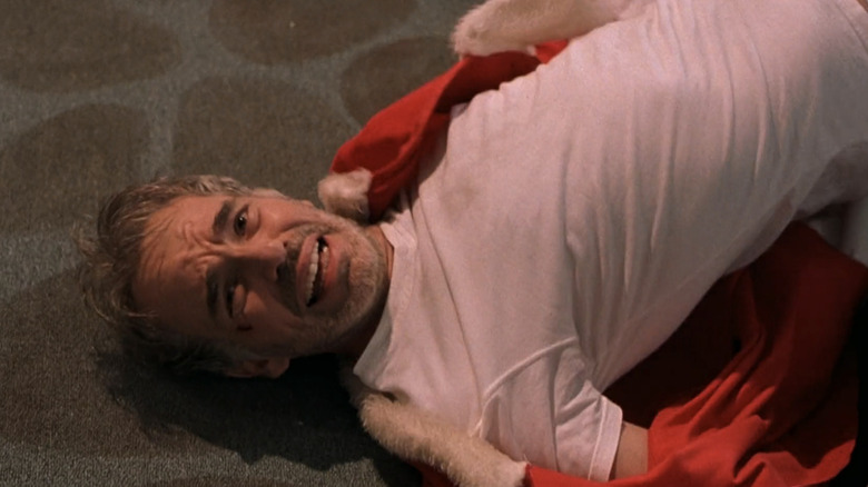 Willie (Billy Bob Thornton) on the floor drunk in "Bad Santa"