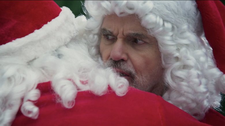 Willie (Billy Bob Thornton) looks alarmed in "Bad Santa 2"