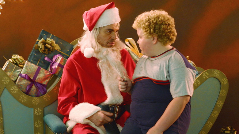 Brett Kelly and Billy Bob Thornton in "Bad Santa"
