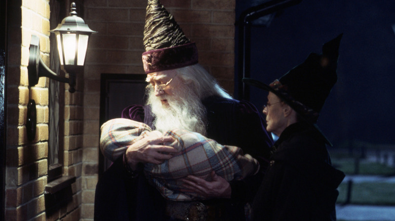 Dumbledore and McGonagall in Harry Potter and the Sorcerer's Stone