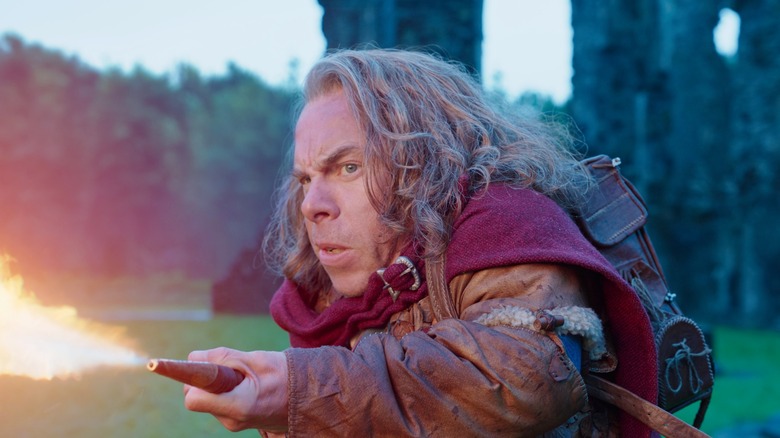 Warwick Davis aiming fire in Willow