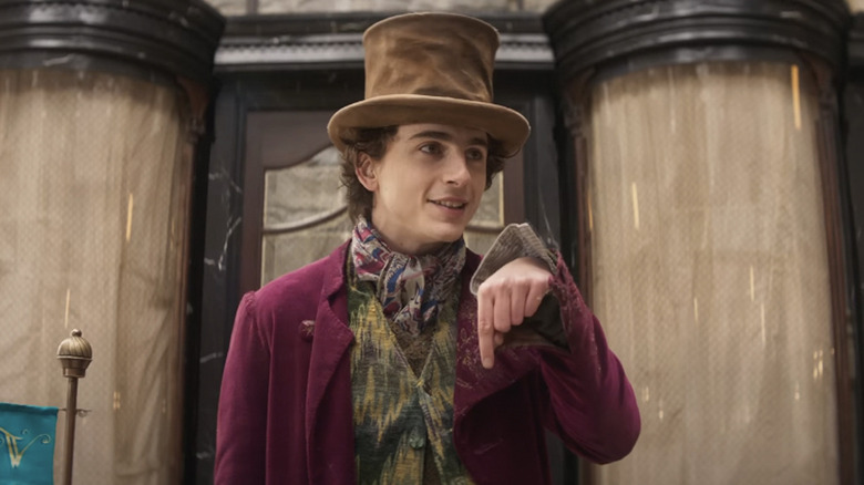 Willy Wonka pointing down 