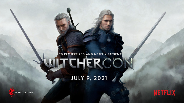 Official promotional image for WitcherCon with Geralt